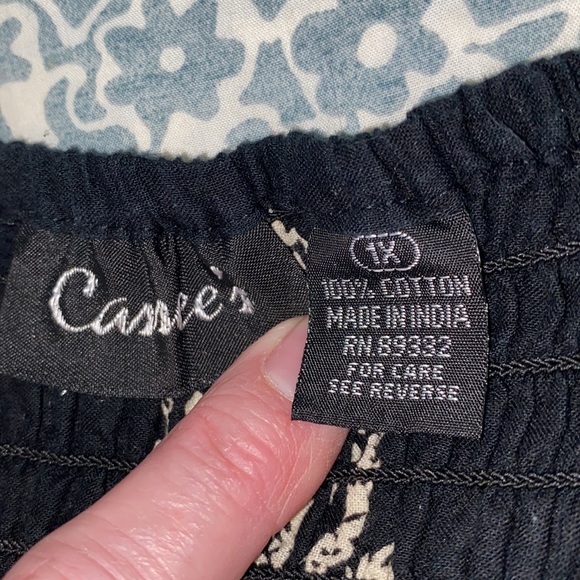 Cassee’s Sundress. Black & white print w/adornments. Fully lined. 100% cotton. - Picture 10 of 12